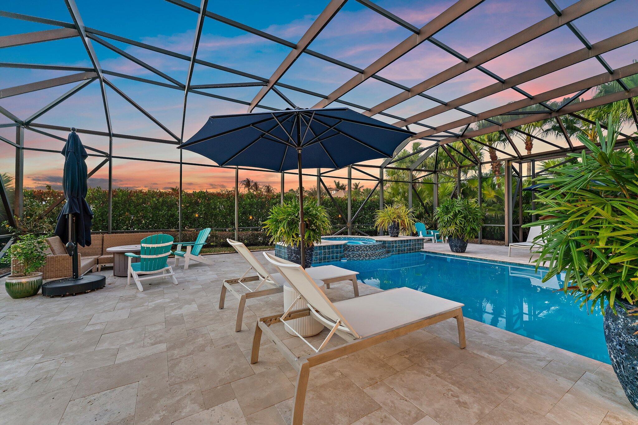 6283 Southeast Moss Ridge Pointe Hobe Sound, FL 33455 - Photo 75 of 89 Pool - Twilight