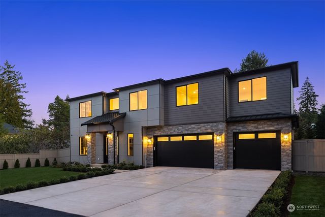 a front view of building with yard