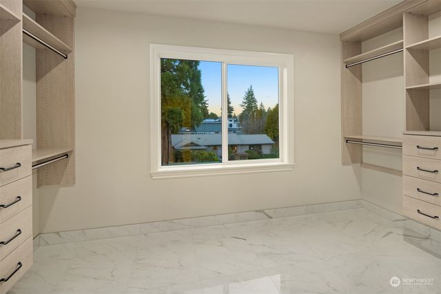 a view of a closet in a room