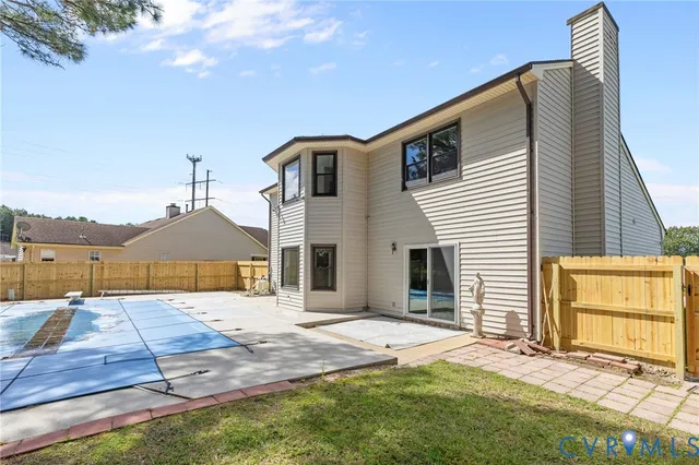 a backyard of a house