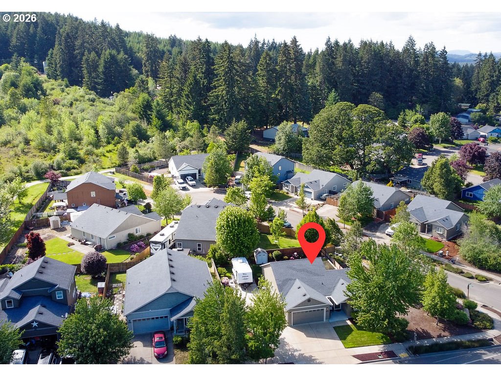 87836 8th Street Veneta, OR 97487 - Photo 15 of 25 an aerial view of residential house with outdoor space and street view
