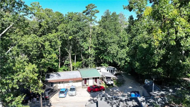 an aerial view of multiple house