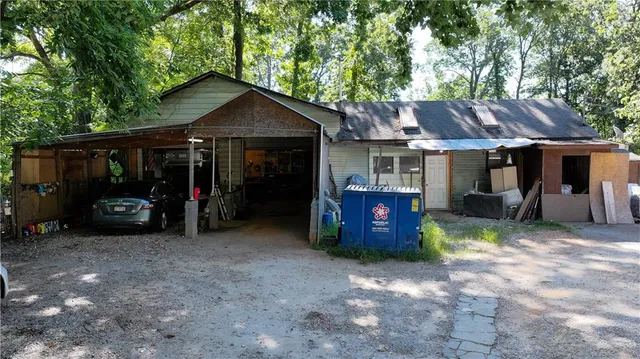 an aerial view of multiple house