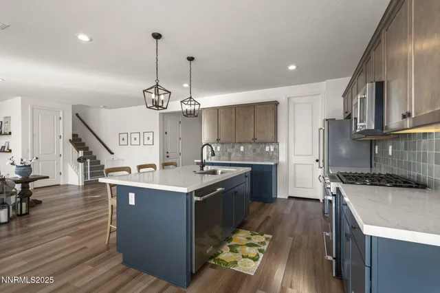 a kitchen with lots of counter top space