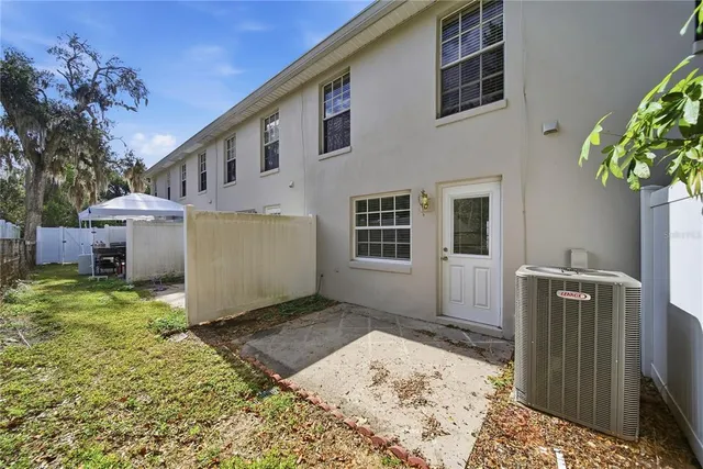 a backyard of a house