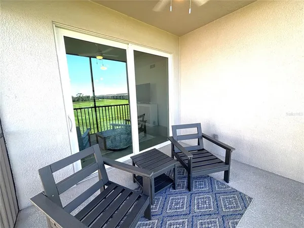 a outdoor living space with furniture