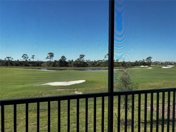 a view of lake from balcony