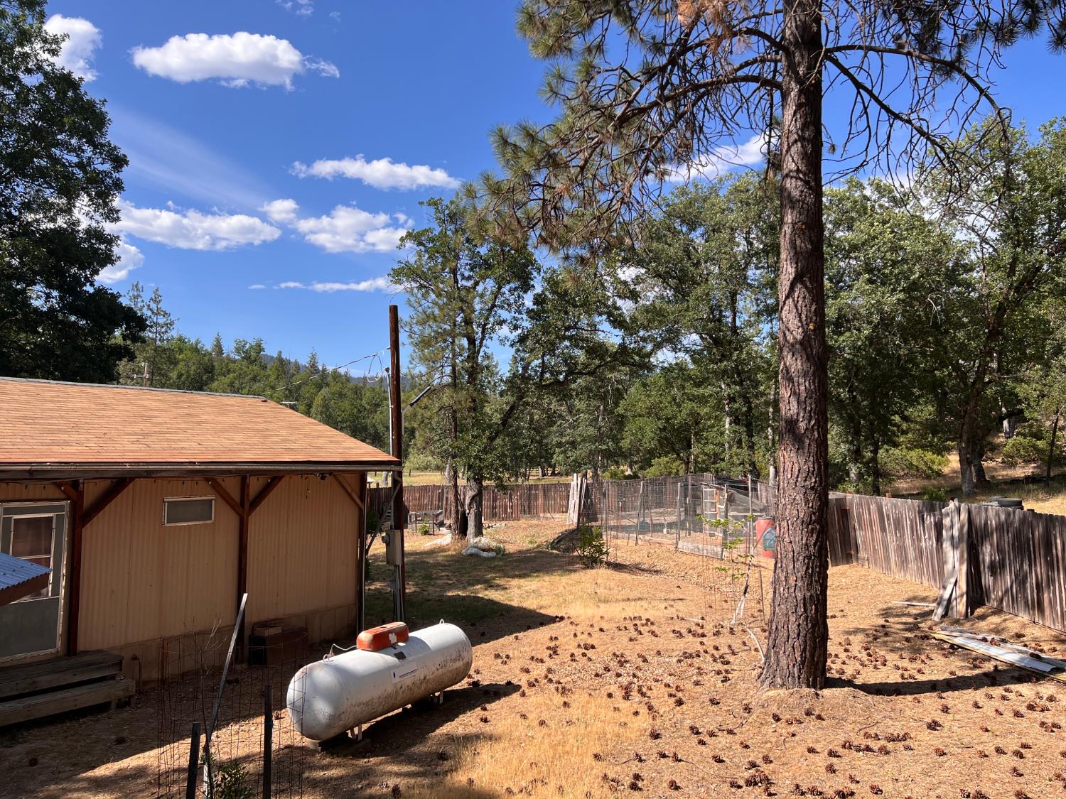 70 Oak Avenue Hayfork, CA 96041 - Photo 19 of 49 a backyard of a house with table and chairs