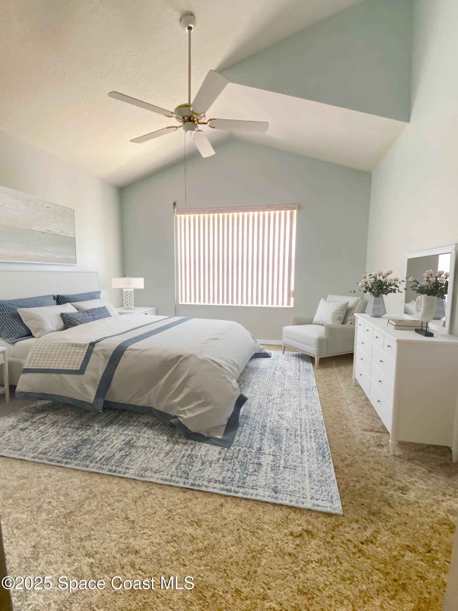 3847 Town Square Boulevard, Unit 30 Melbourne, FL 32901 - Photo 29 of 36 a bedroom with a large bed and a window