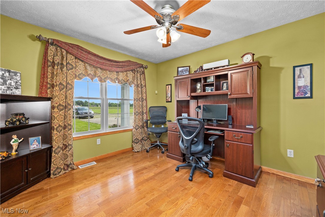 47147 Merriam Road Wellington, OH 44090 - Photo 31 of 49 Office featuring light wood-style floors, ceiling fan