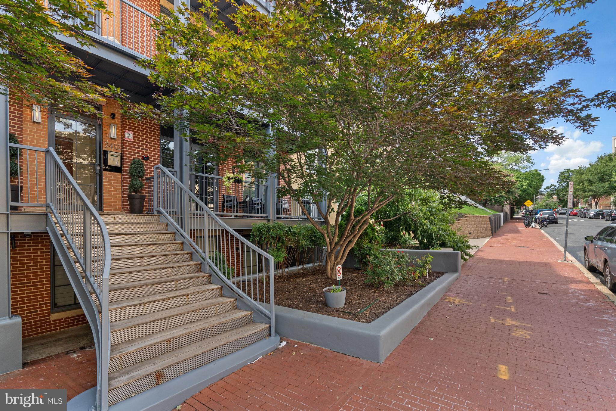 2412 17th Street Northwest, Unit 301 Washington, DC 20009 - Photo 3 of 18 a view of a garden with wooden stairs