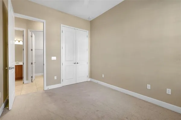 wooden floor and closet in a room