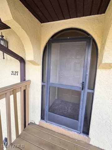 a view of front door