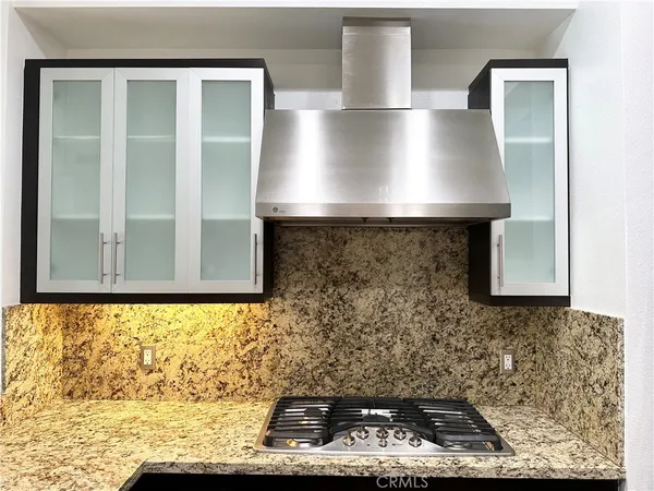 a view of a fireplace in a kitchen