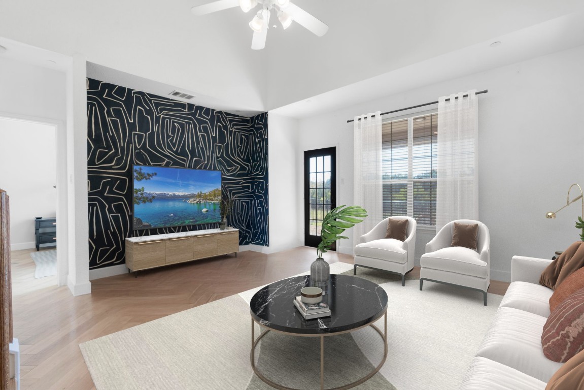 9201 Brodie Lane, Unit 2303 Austin, TX 78748 - Photo 3 of 26 a living room with furniture and a large window