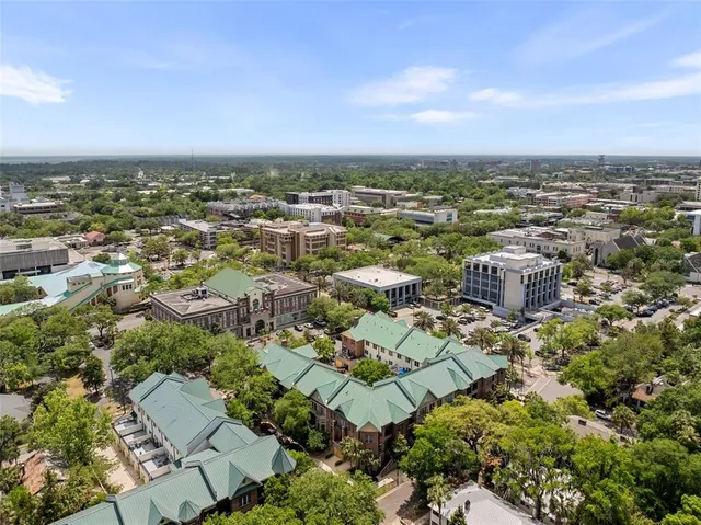 an aerial view of multiple house