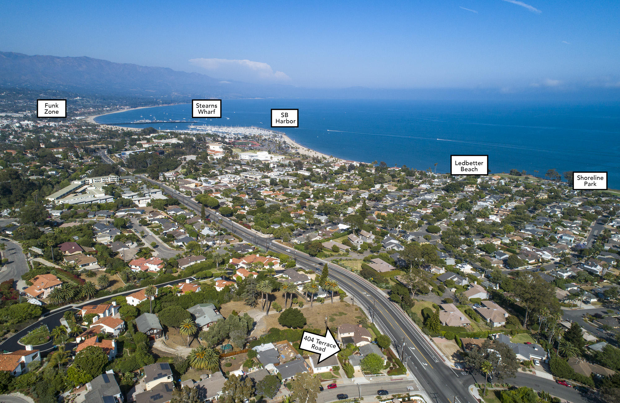 404 Terrace Road Santa Barbara, CA 93109 - Photo 6 of 22 Aerial