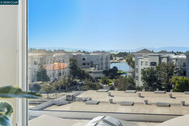 a view of a swimming pool with a lounge chair