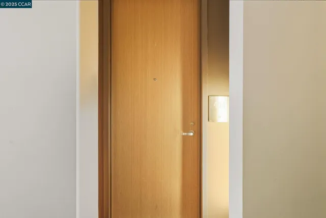 a view of a building and a street