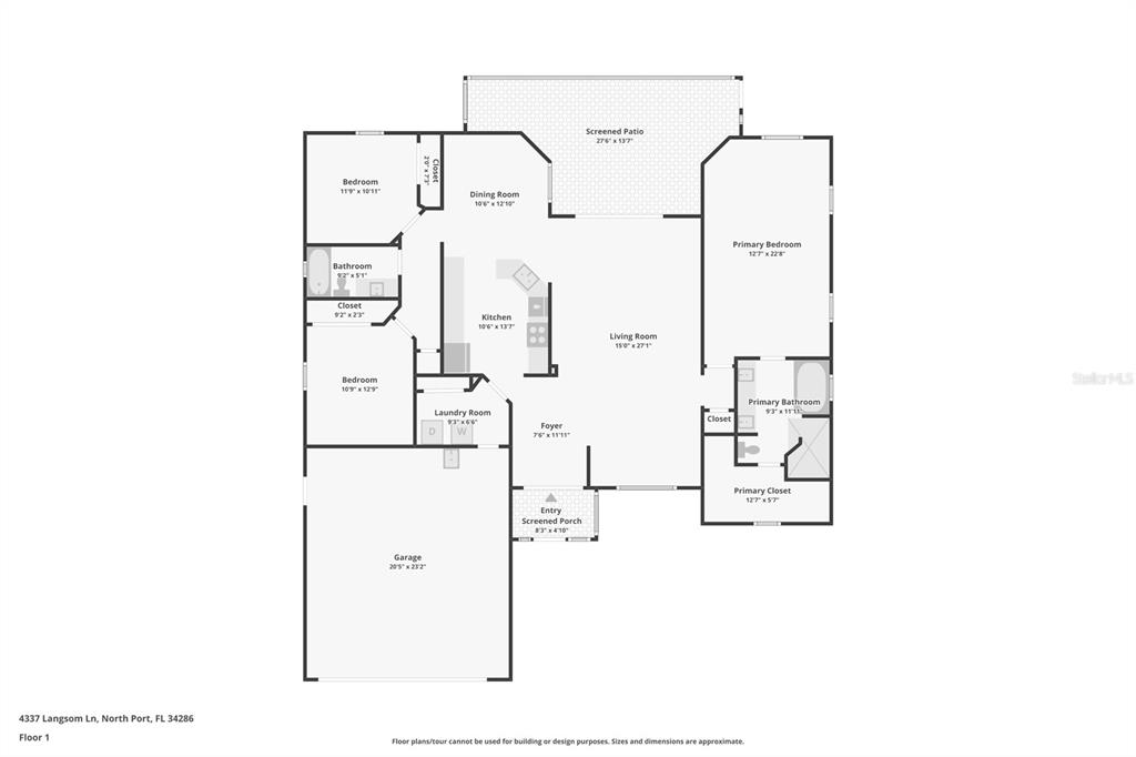 4337 Langsom Lane North Port, FL 34286 - Photo 4 of 42 a picture of floor plan