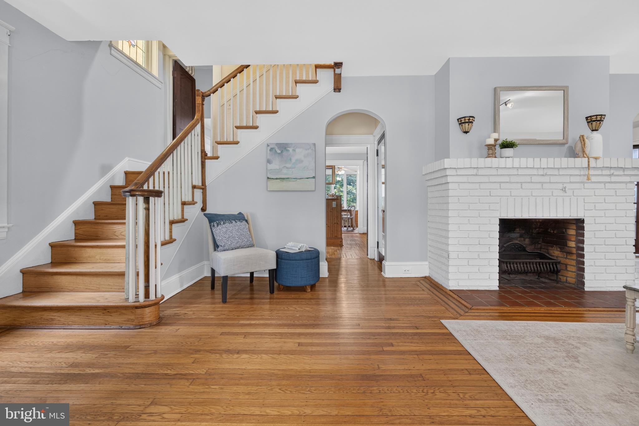 15 Overbrook Road Baltimore, MD 21228 - Photo 5 of 47 Freshly painted living & beautiful staircase