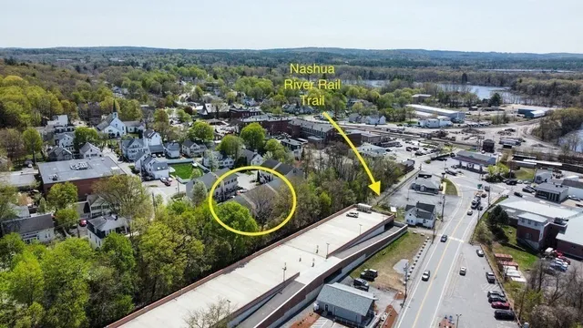 an aerial view of multiple house