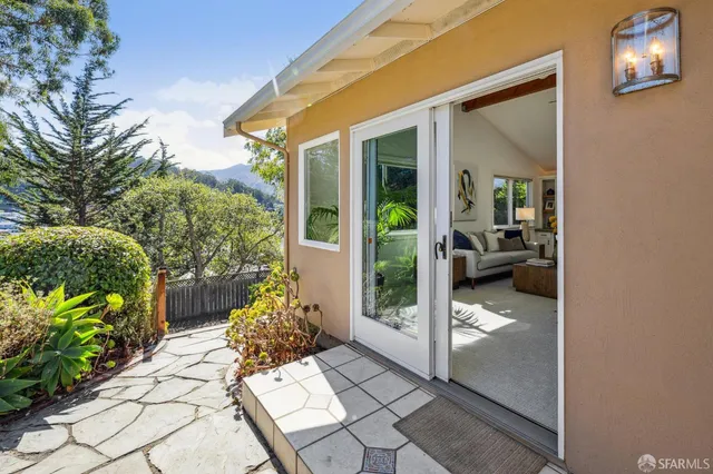 a view of front door of house