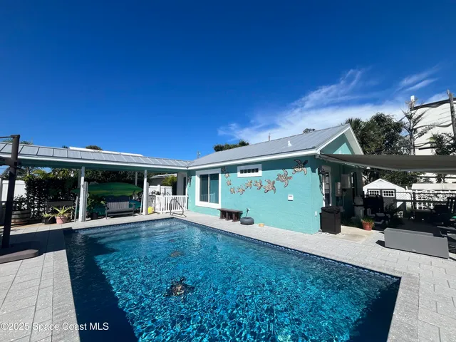 front view of a building with a yard