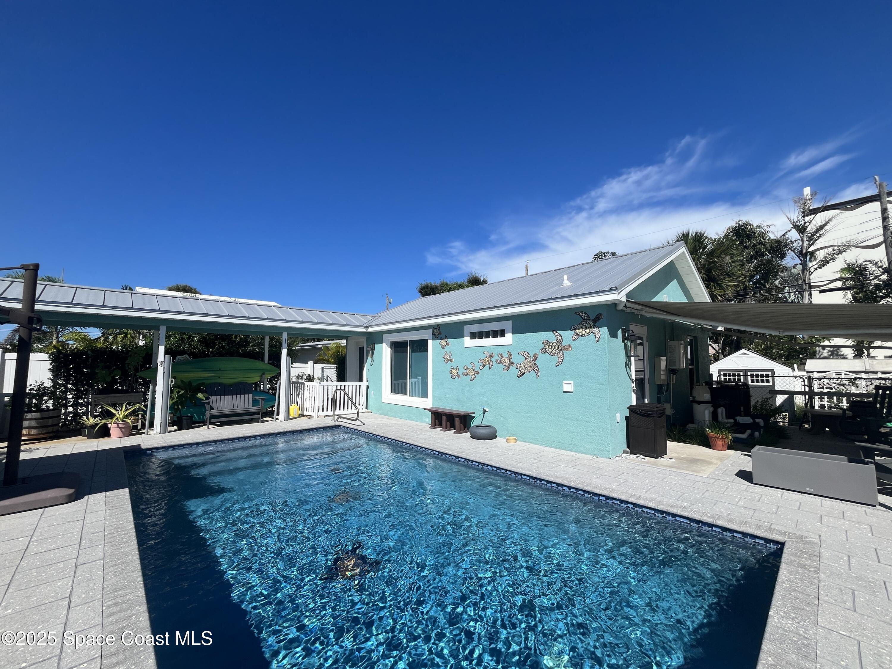 front view of a building with a yard