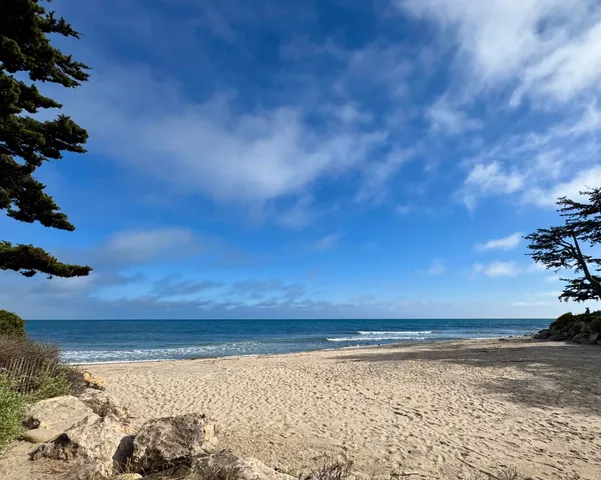 a view of beach and ocean
