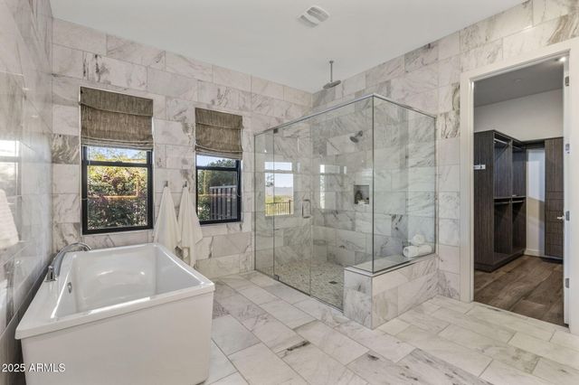 a view of terrace with lake view and mountain view