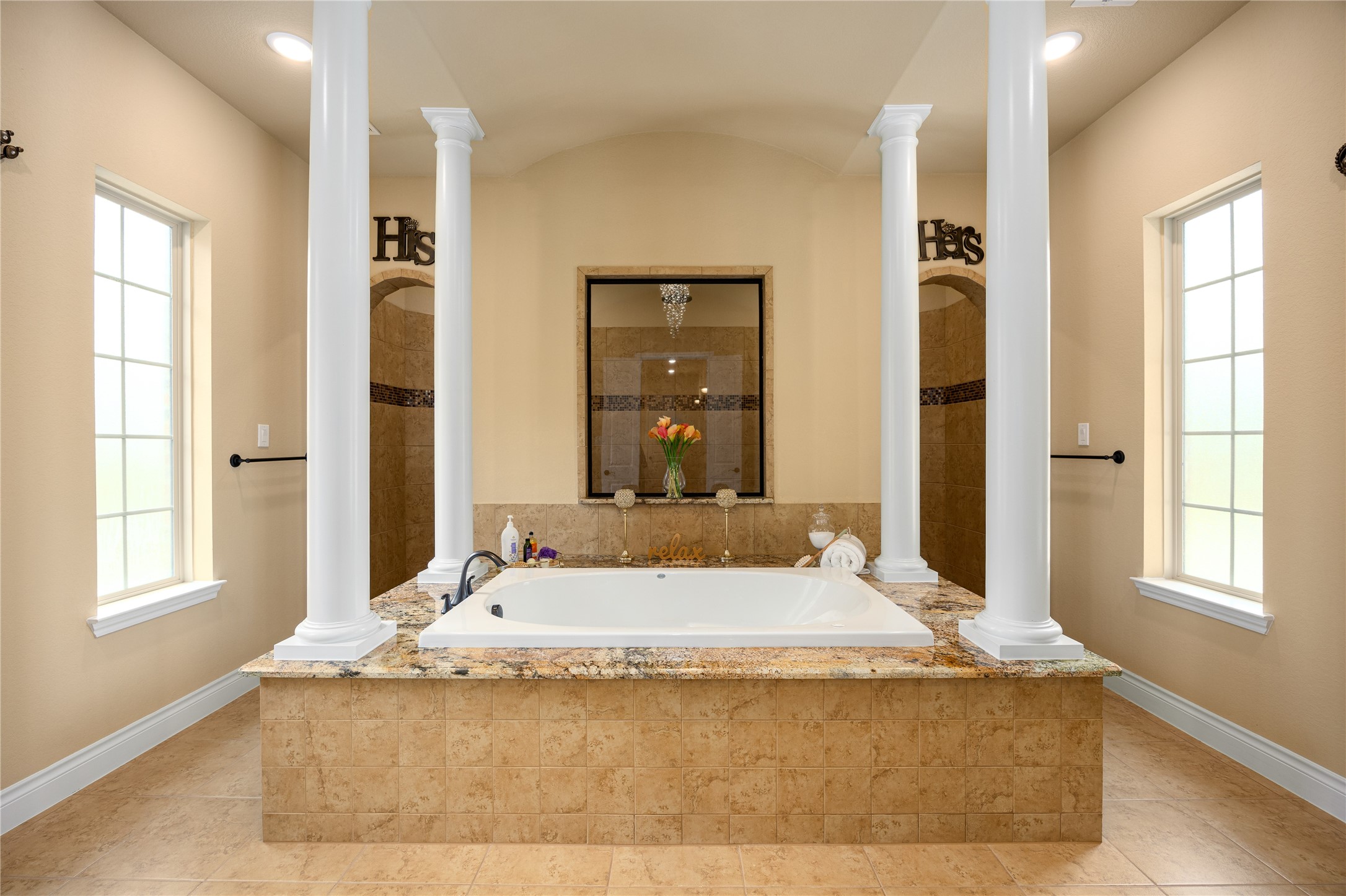 23421 Cannondale Loop Montgomery, TX 77316 - Photo 20 of 47 Enjoy your very own private spa room!! The large soaker tub in the center of the room will make you feel pampered and peaceful.