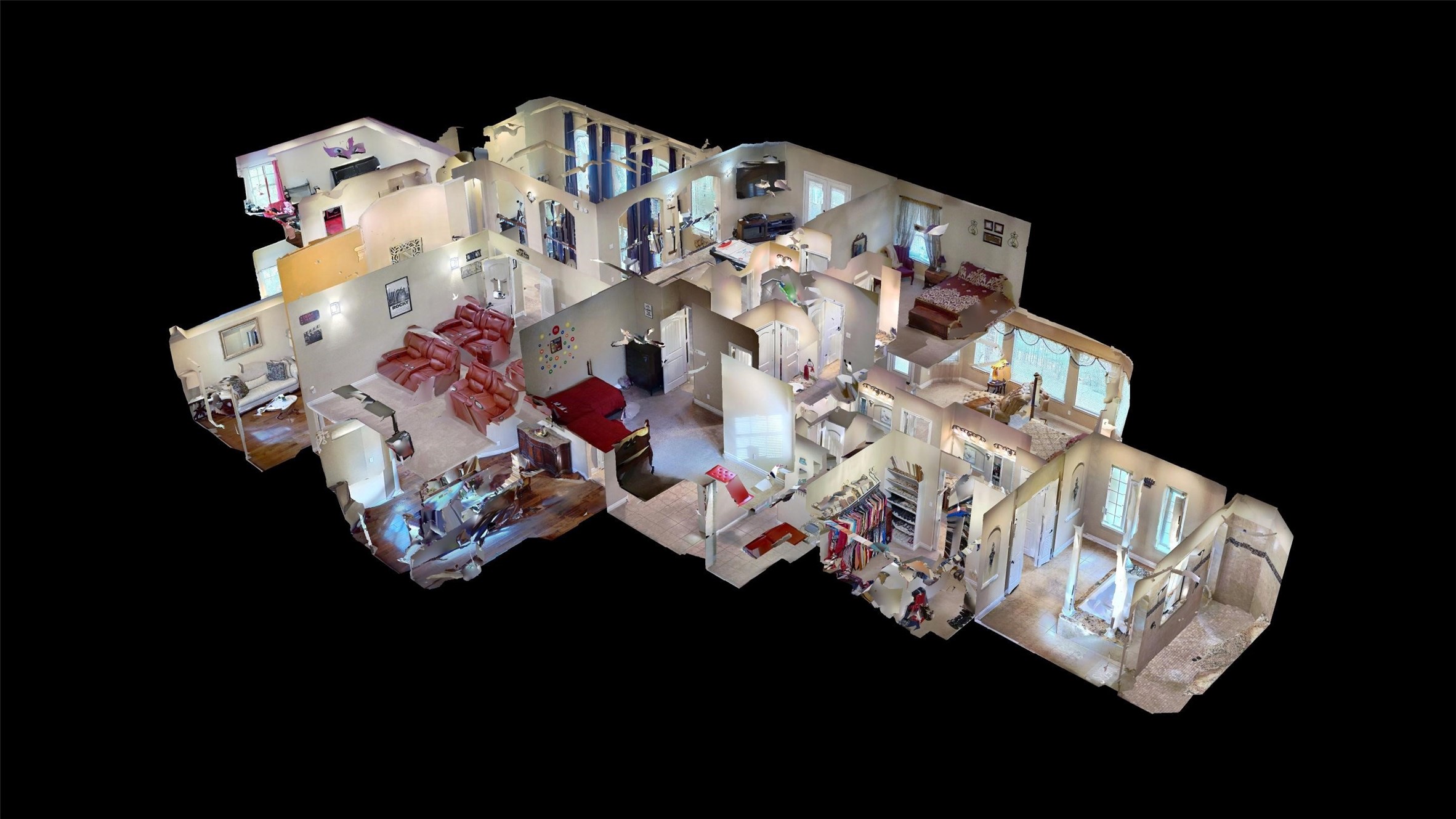 23421 Cannondale Loop Montgomery, TX 77316 - Photo 46 of 47 Immersive 3D dollhouse view offering a complete perspective of the home’s layout, showcasing the spacious floor plan, room flow, and overall scale perfect for exploring the property from anywhere before scheduling a private tour.