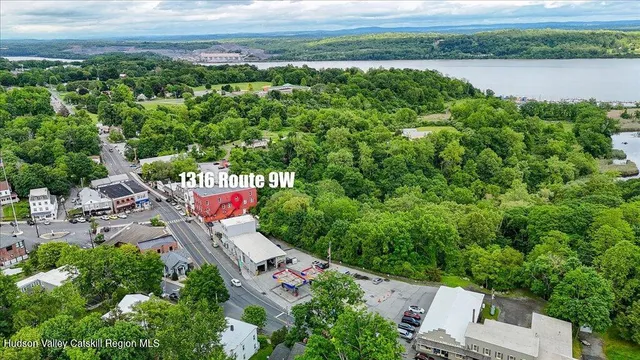 an aerial view of multiple house