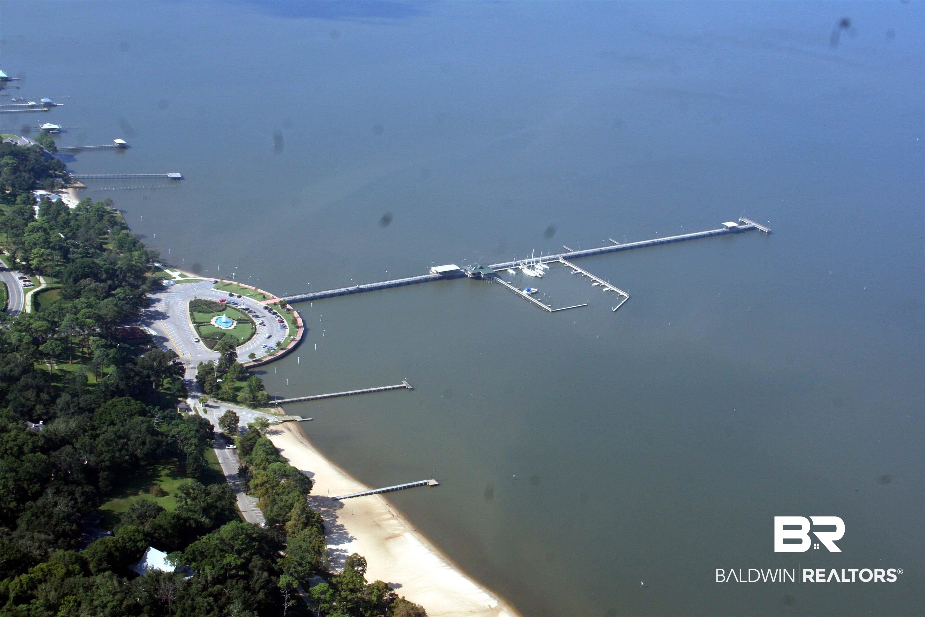 303 Simon Street Fairhope, AL 36532 - Photo 9 of 47 Aerial of Fairhope Beach & Pier