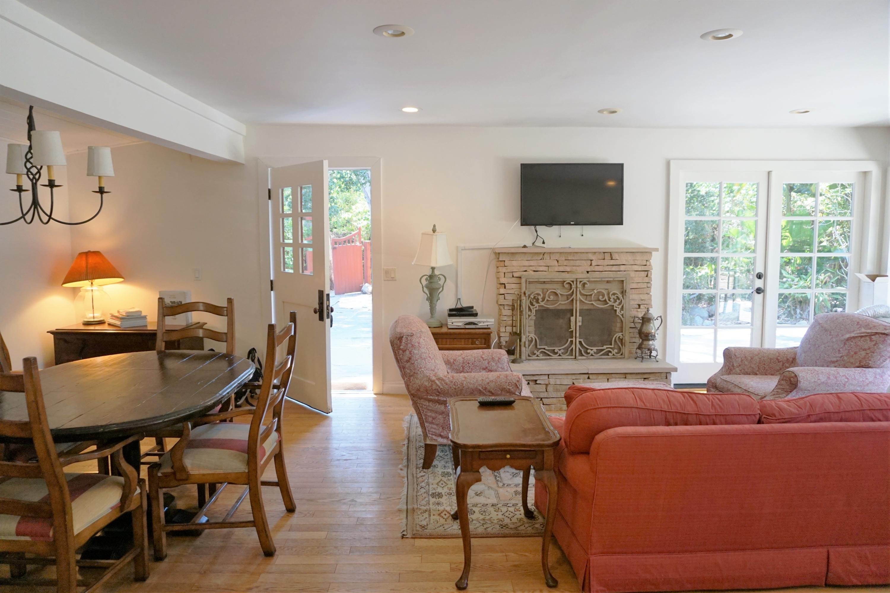 220 Olive Mill Road Santa Barbara, CA 93108 - Photo 3 of 6 a living room with furniture fireplace and flat screen tv
