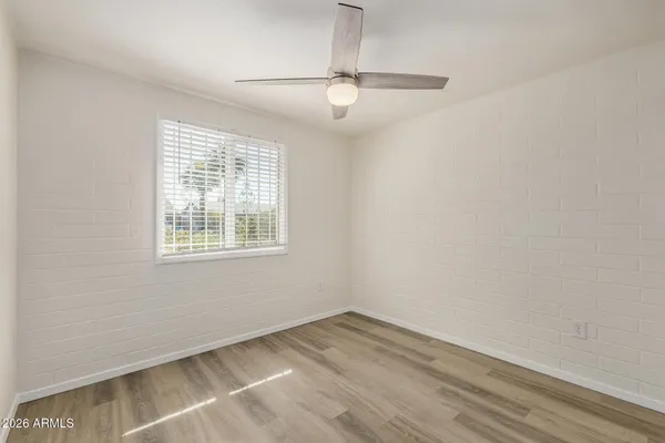 an empty room with a window