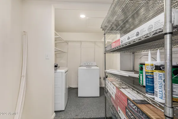 a view of a storage & utility room