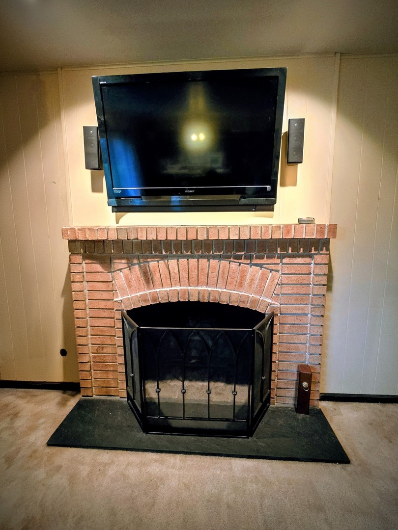 24656 South Willow Brook Trail Crete, IL 60417 - Photo 15 of 39 a living room with fireplace and a flat screen tv
