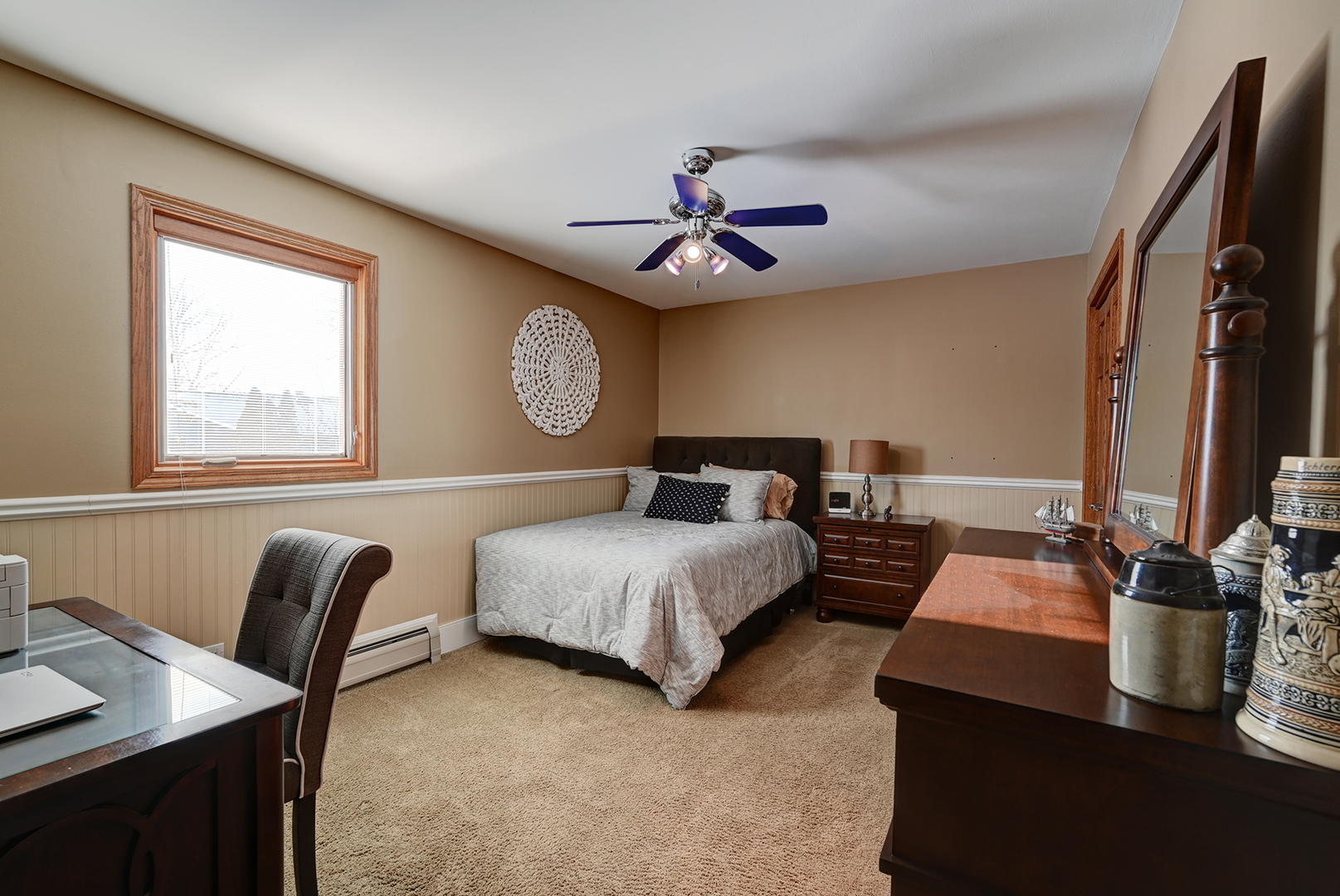 8300 South County Line Road Burr Ridge, IL 60527 - Photo 20 of 37 a bedroom with furniture and a large window
