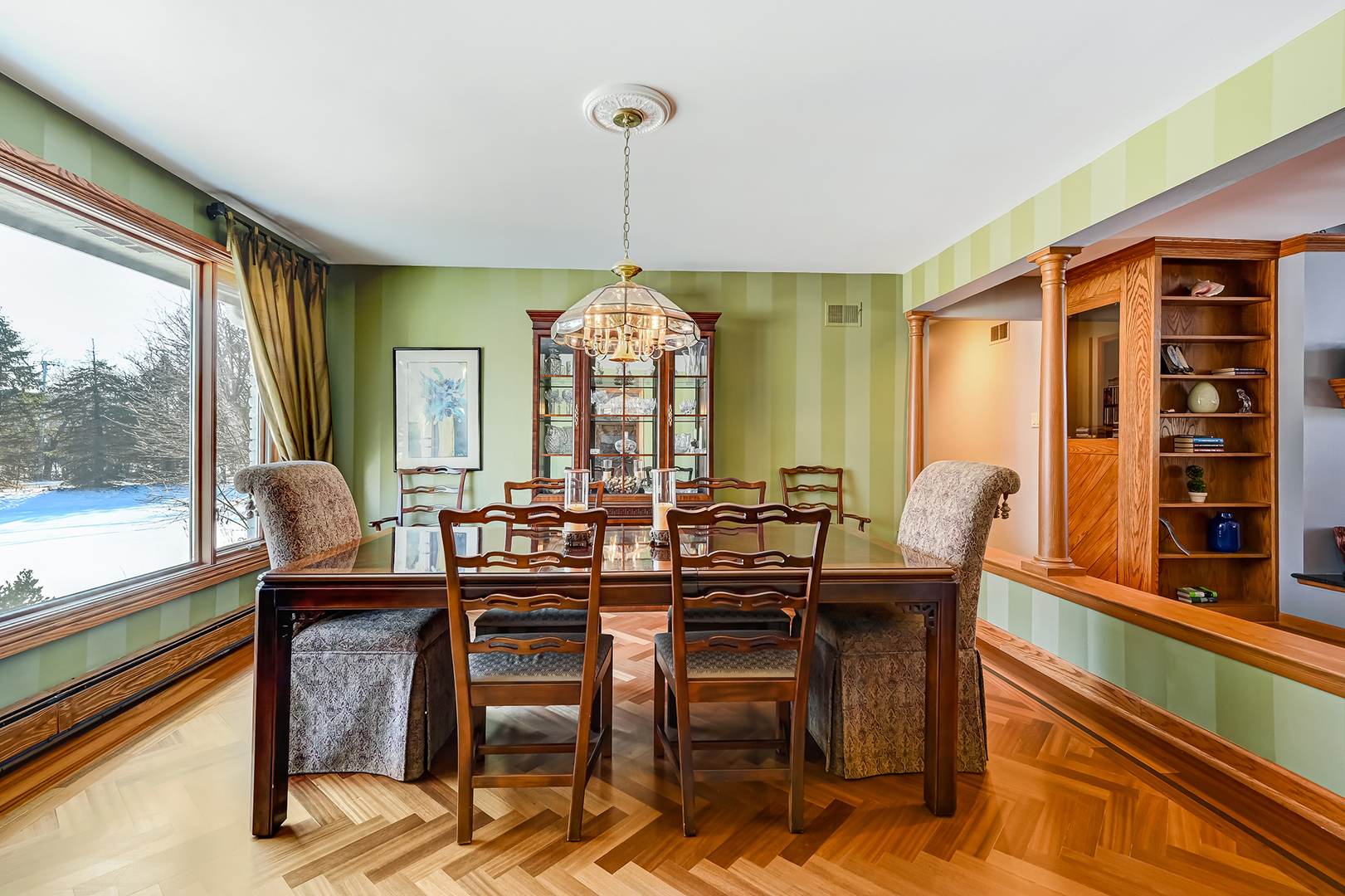 8300 South County Line Road Burr Ridge, IL 60527 - Photo 4 of 37 a view of a dining room with furniture window and outside view