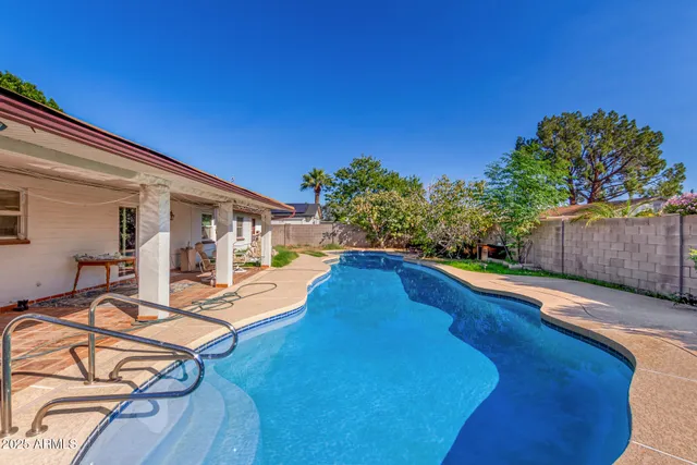 a view of a house with pool
