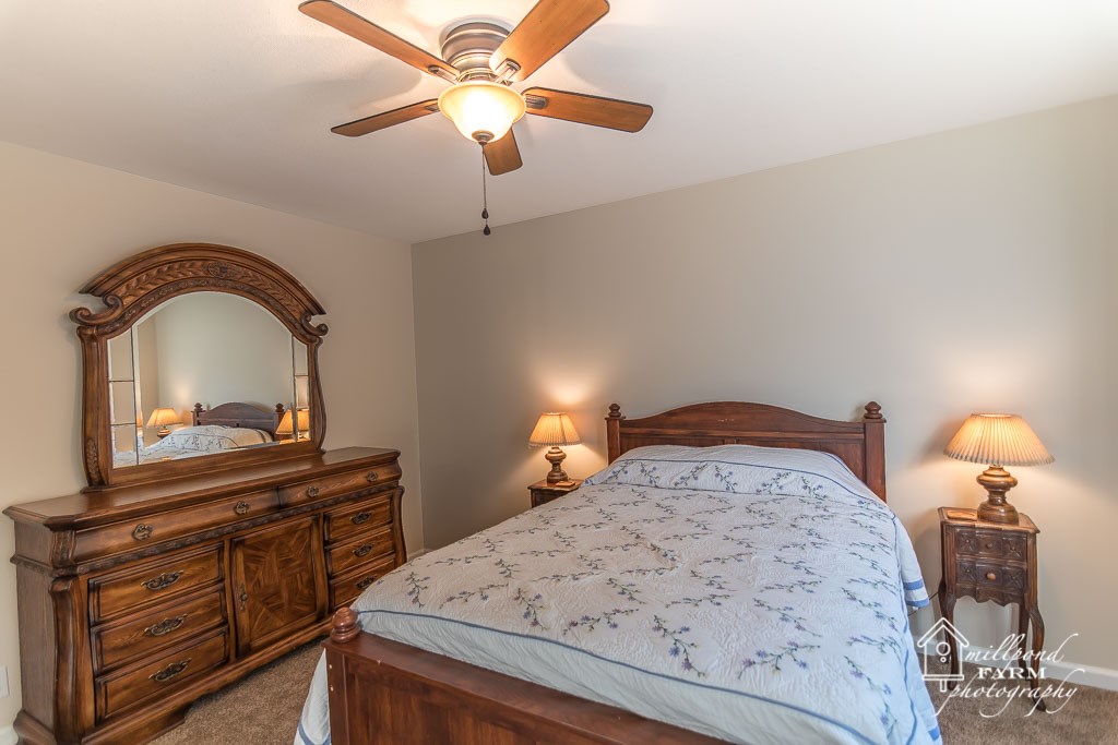 201 East View Lane Raphine, VA 24472 - Photo 39 of 50 a bedroom with a bed and a dresser with potted plants