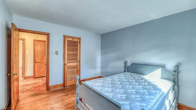 a bedroom with furniture