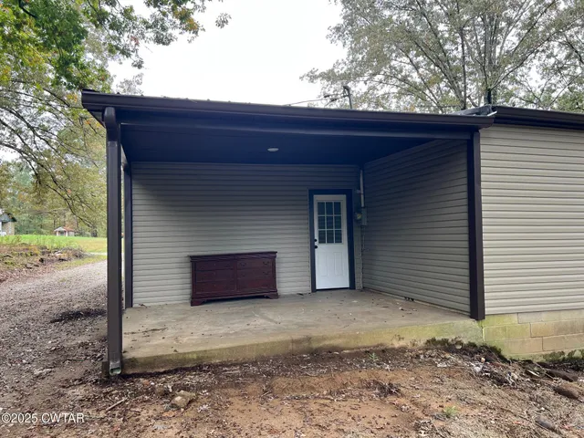 a backyard of a house