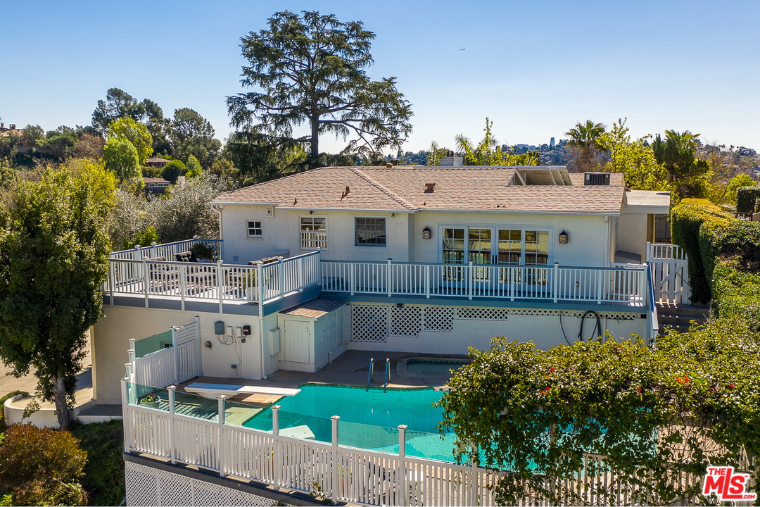 3347 Ley Drive Los Angeles, CA 90027 - Photo 53 of 54 a aerial view of a house with a garden and plants
