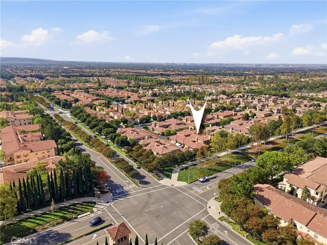 an aerial view of a city