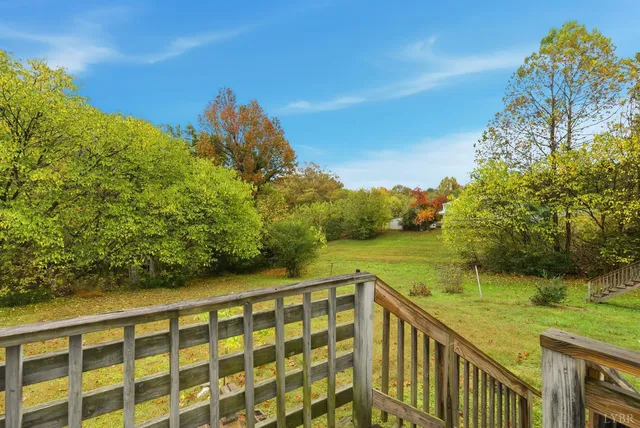 a view of a balcony with lake view