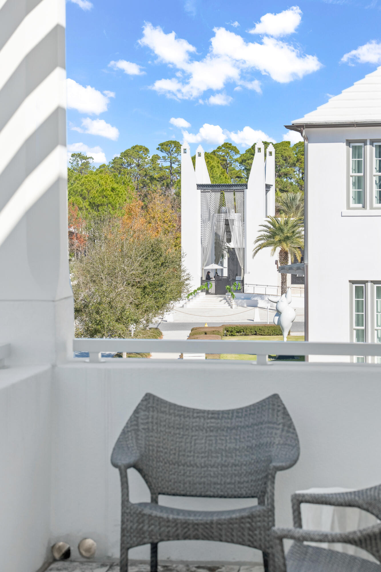 27 Admiralty Row, Unit 201 Inlet Beach, FL 32461 - Photo 17 of 35 a view of balcony with a garden