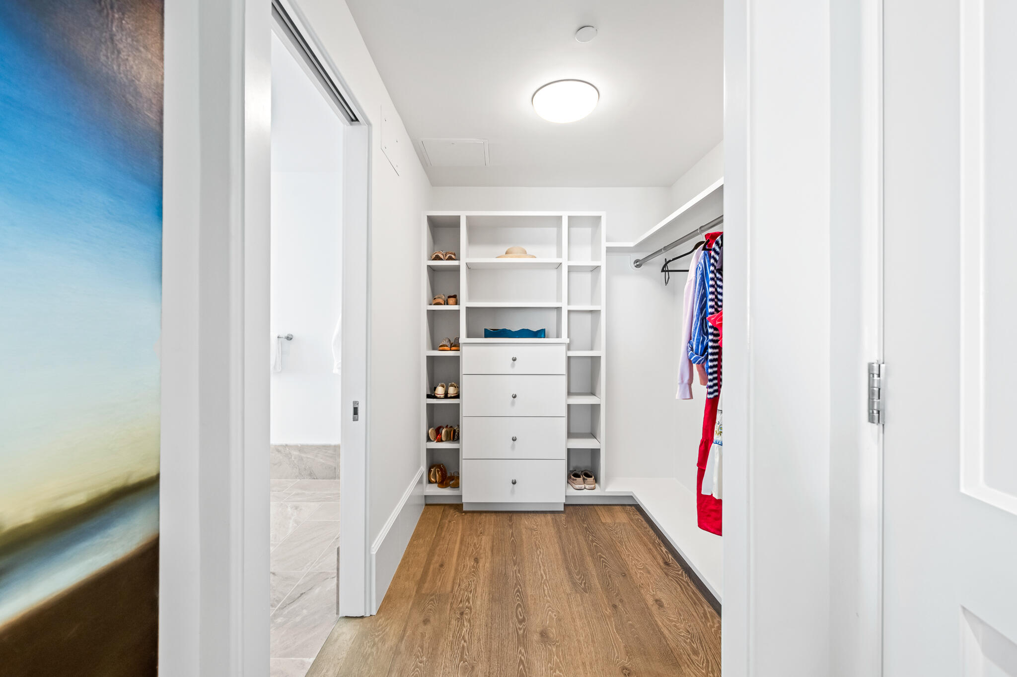 27 Admiralty Row, Unit 201 Inlet Beach, FL 32461 - Photo 22 of 35 a view of walk in closet with empty racks